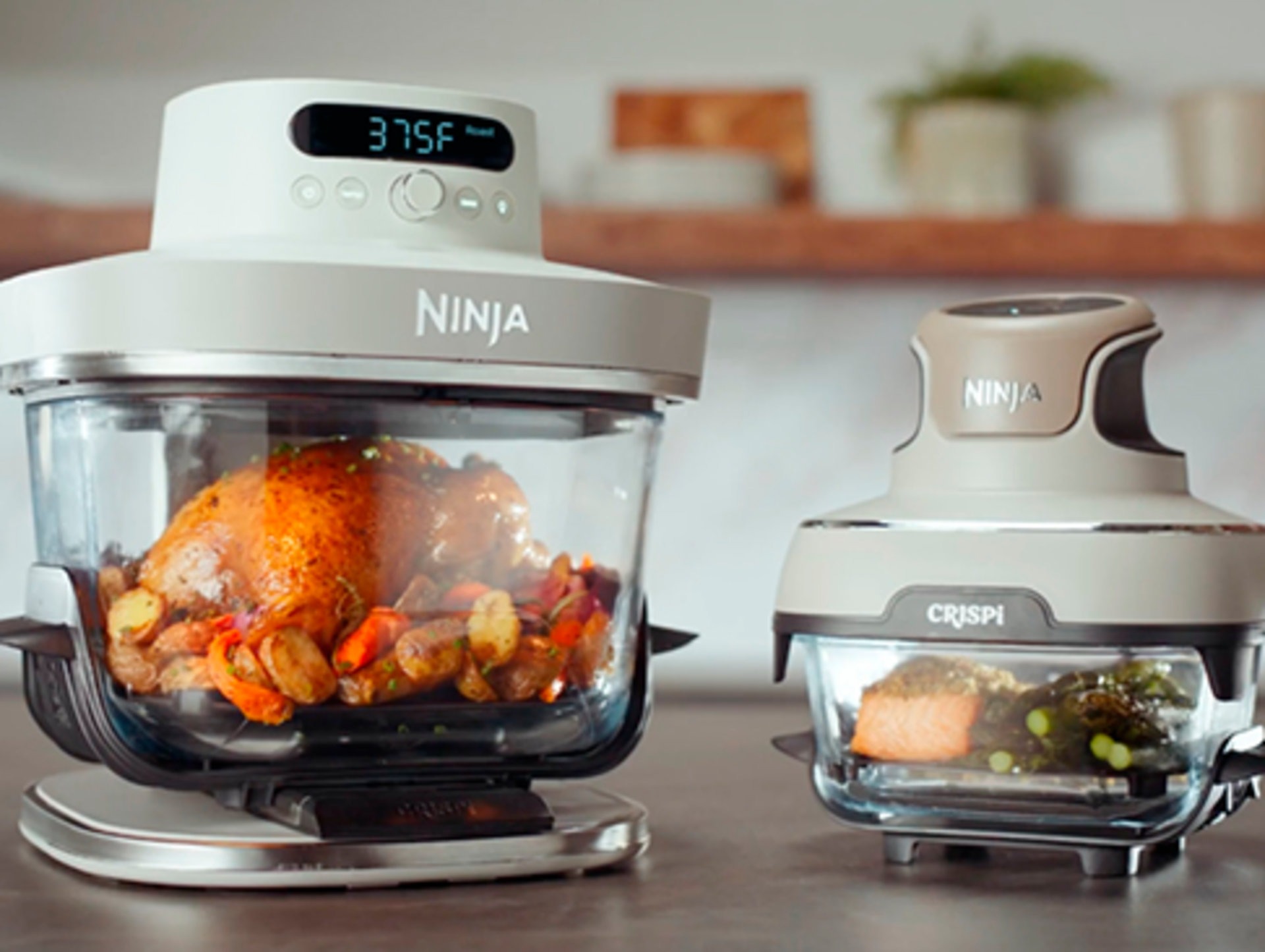 Fregidores d'aire Ninja amb recipients de vidre